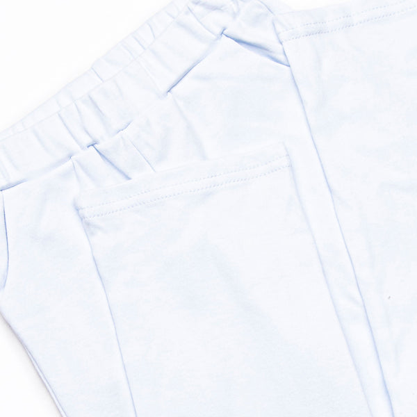 Charles Long Sleeve Pant Set, Pale Blue and Slate Blue Stripe