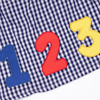 Easy As 1, 2, 3 Applique Bloomer Set, Navy Blue