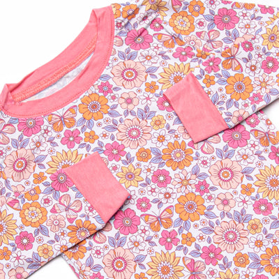 Bedtime Butterflies Bamboo Pajama Set, Pink
