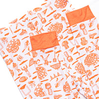 Tailgates and Touchdowns Bamboo Pajama Set, Orange