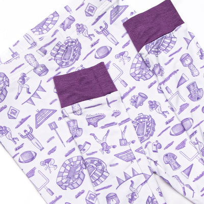 Tailgates and Touchdowns Bamboo Pajama Set, Purple