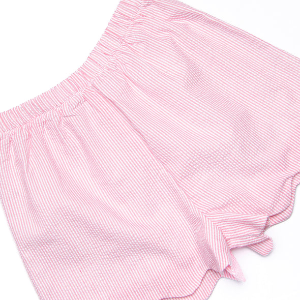 Lemonade Lady Ruffle Short Set, Pink