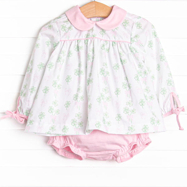 Cute in Clover Diaper Set, Pink