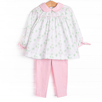 Cute in Clover Legging Set, Pink
