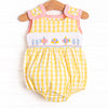 Fish Frills Smocked Bubble, Yellow