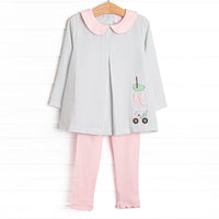 Going Golfing Applique Legging Set, Green