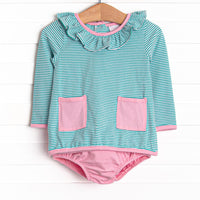 Tiffany Pocket Diaper Set, Pink and Teal Stripe