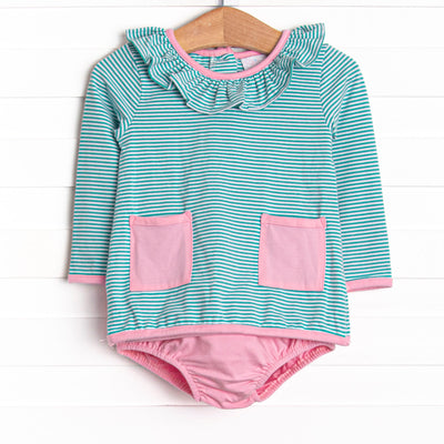 Tiffany Pocket Diaper Set, Pink and Teal Stripe