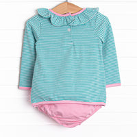 Tiffany Pocket Diaper Set, Pink and Teal Stripe