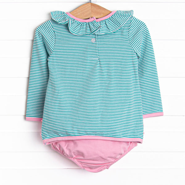 Tiffany Pocket Diaper Set, Pink and Teal Stripe