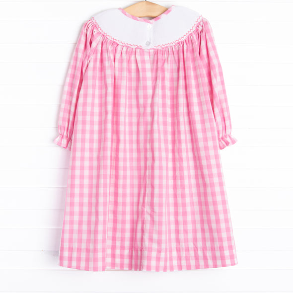 Gobble Gobble Smocked Bishop Dress, Pink