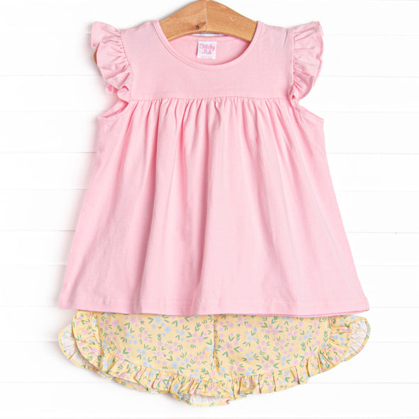 Garden Party Short Set, Pink