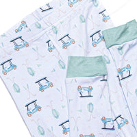 Birdie and Bogey Bamboo Pajama Set, Blue