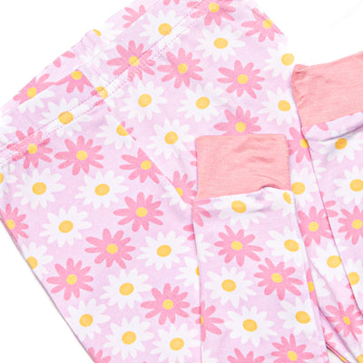 Peaceful Petals Bamboo Pajama Set, Pink