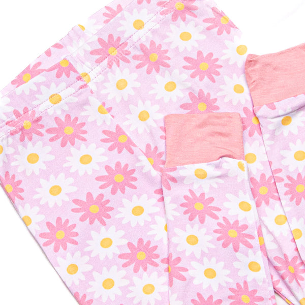 Peaceful Petals Bamboo Pajama Set, Pink