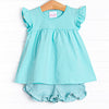 Calla Short Set, Mint Stripe