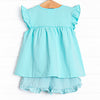 Calla Short Set, Mint Stripe
