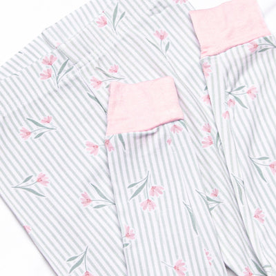 Pinstripe Picks Bamboo Pajama Set, Green