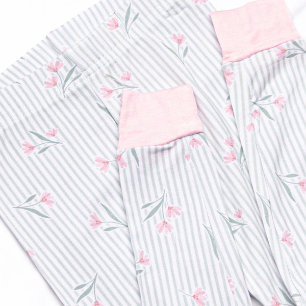 Pinstripe Picks Bamboo Pajama Set, Green