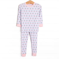 Strawberry Bliss Bamboo Pajama Set, Pink
