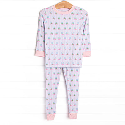 Strawberry Bliss Bamboo Pajama Set, Pink