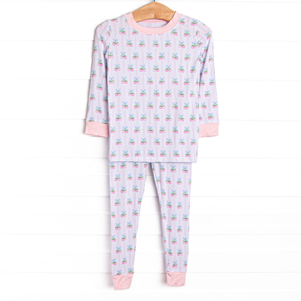 Strawberry Bliss Bamboo Pajama Set, Pink