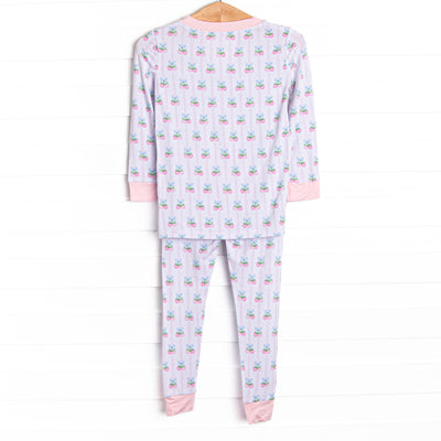 Strawberry Bliss Bamboo Pajama Set, Pink