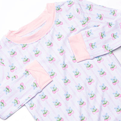 Strawberry Bliss Bamboo Pajama Set, Pink