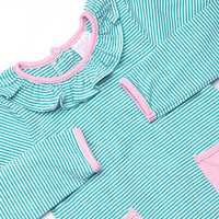 Tiffany Pocket Diaper Set, Pink and Teal Stripe