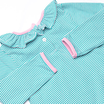 Tiffany Pocket Diaper Set, Pink and Teal Stripe