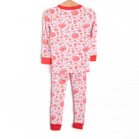Tailgates and Touchdowns Bamboo Pajama Set, Red