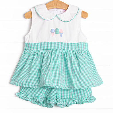 Soft Serve Sweets Applique Short Set, Mint