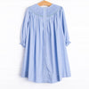 Day of Thanks Smocked Dress, Blue