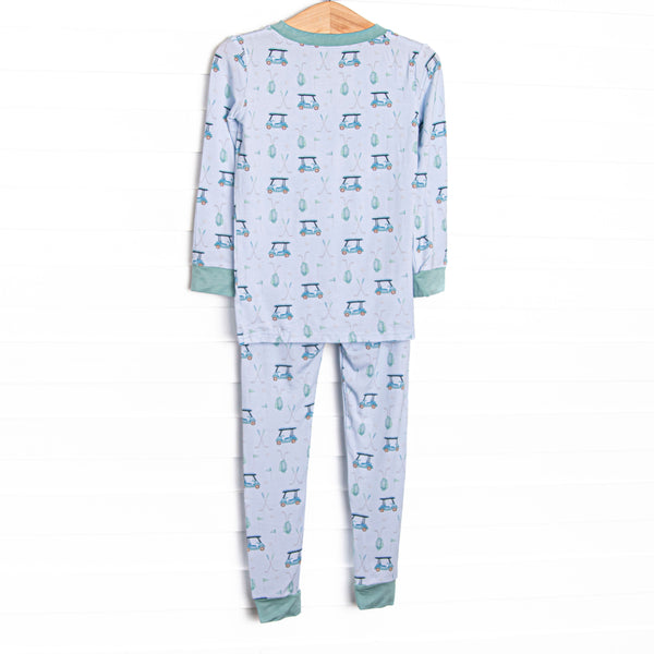 Birdie and Bogey Bamboo Pajama Set, Blue
