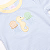 Jellyfish Fields Applique Short Set, Blue