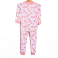 Peaceful Petals Bamboo Pajama Set, Pink