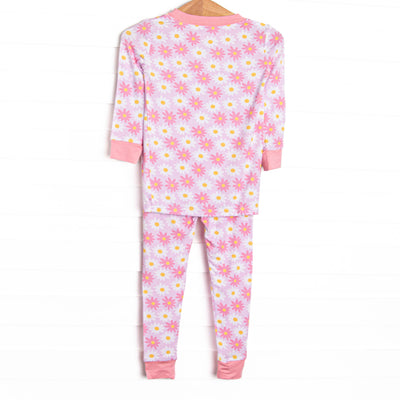 Peaceful Petals Bamboo Pajama Set, Pink