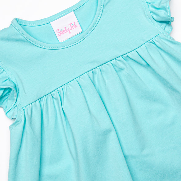 Calla Short Set, Mint Stripe