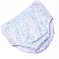 Sunday Gathering Applique Diaper Set, Blue