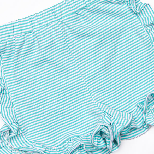 Calla Short Set, Mint Stripe