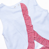 Popsicles and Patriotism Applique Diaper Set, Blue