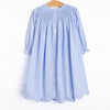 Pumpkin Patch Princess Smocked Bishop Dress, Blue