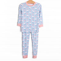 Sleepy Shortcake Bamboo Pajama Set, Blue