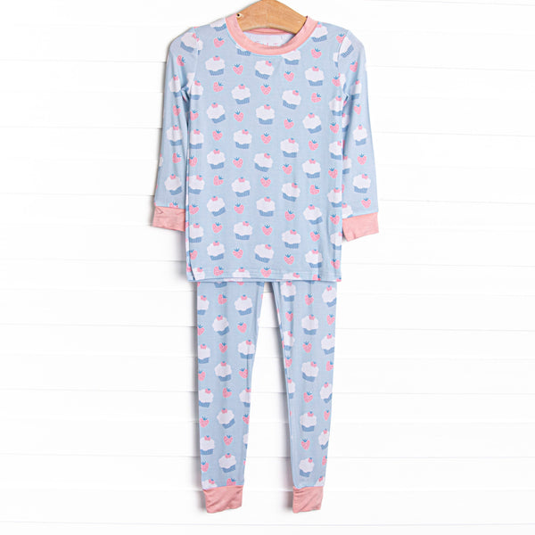 Sleepy Shortcake Bamboo Pajama Set, Blue