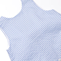 Stevie Gingham Bloomer Set, Blue