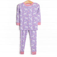 Mustang Meadows Bamboo Pajama Set, Purple