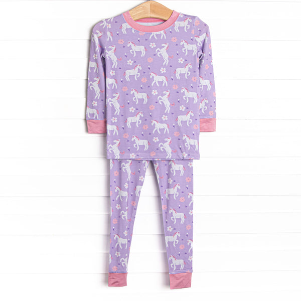 Mustang Meadows Bamboo Pajama Set, Purple