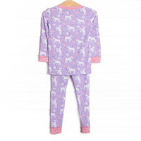 Mustang Meadows Bamboo Pajama Set, Purple