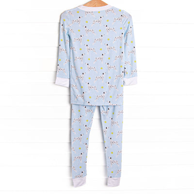Dalmatian Daydream Bamboo Boy Pajama Set, Blue