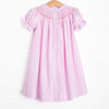 Polly Pumpkin Smocked Bishop Dress, Pink